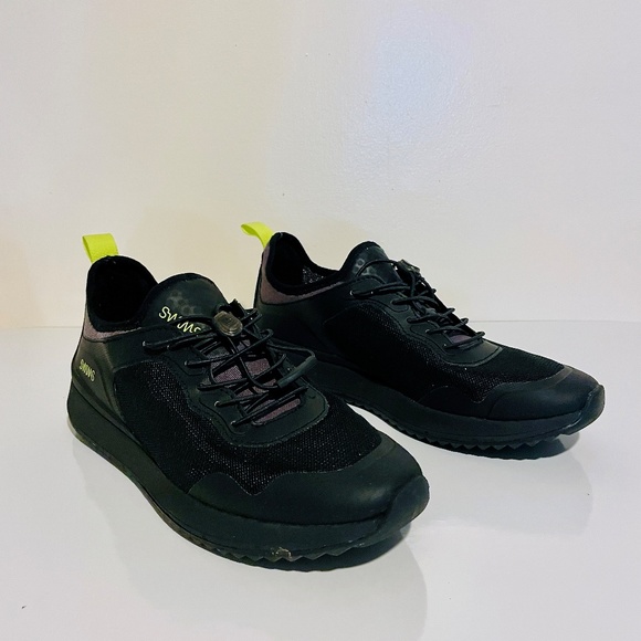 Swims Black & Neon Yellow Ocean Runner Men's Lightweight Sneakers in Size 7 - Picture 2 of 13